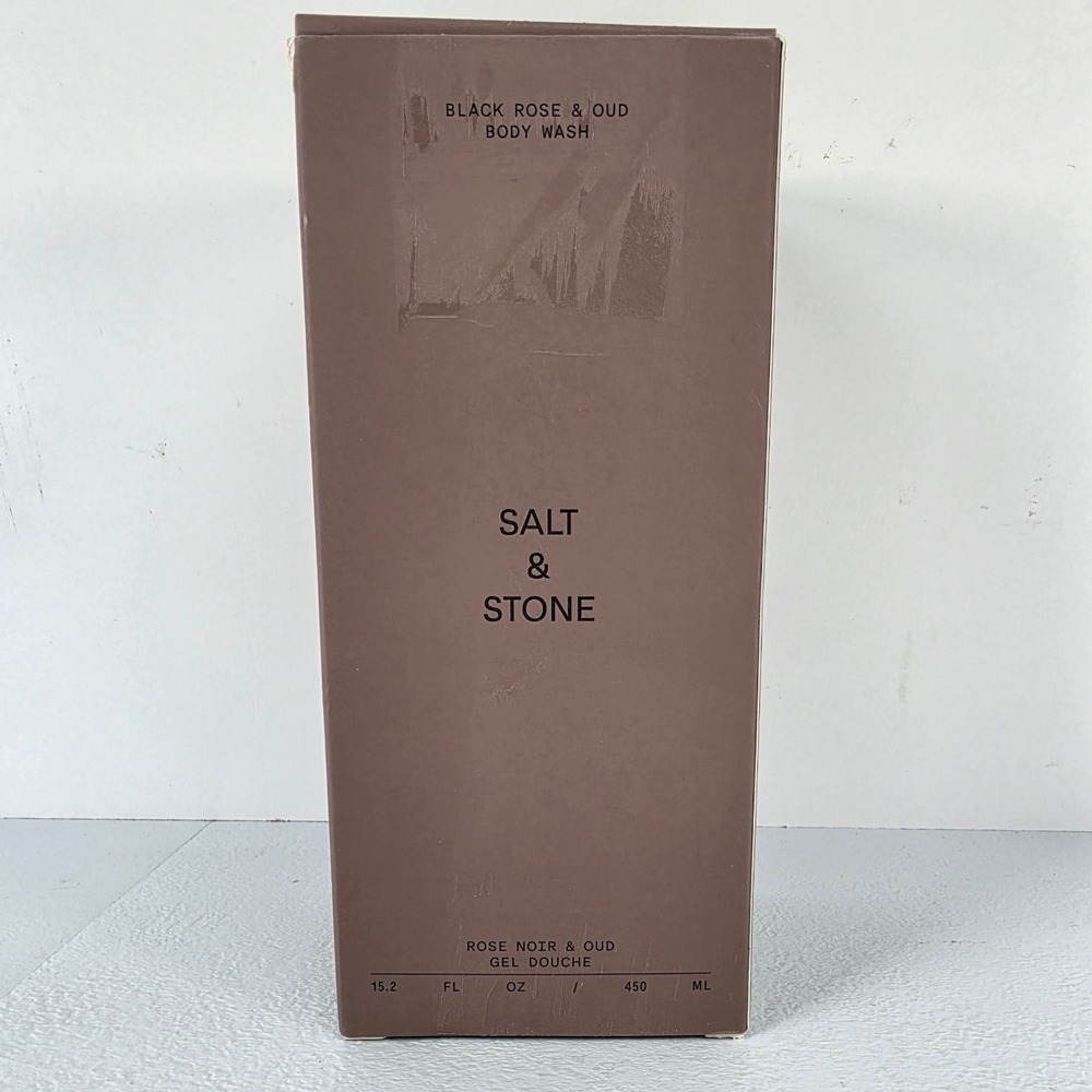 Salt & Stone Black Rose & Oud Body Wash 15.2 fl oz 450 ml Hydrating Gel Pump